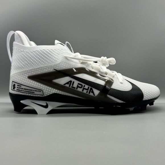 Nike Alpha Menace 4 Elite TB Football Cleats White/Black FZ7701-101 Men SZ 11.5 main image 7